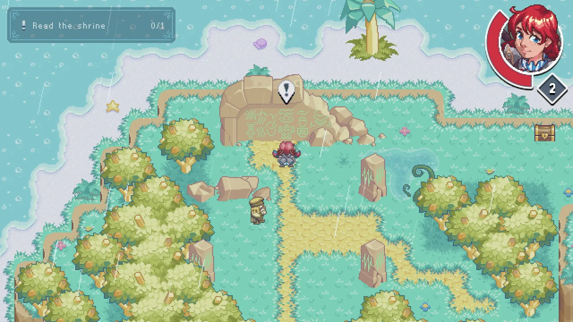 WendyQuest overworld map screenshot showing forest paths and marked routes